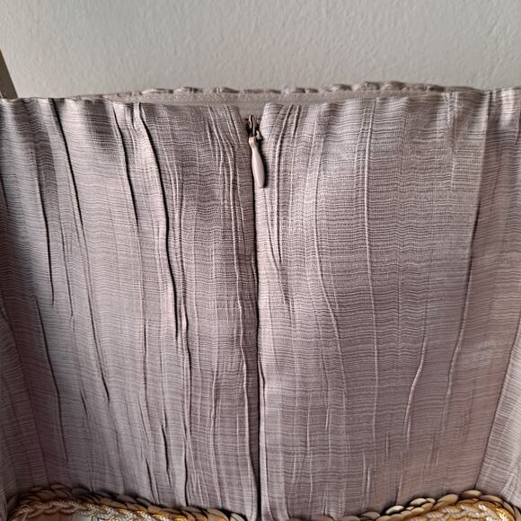 Tahari Gerard Detactable Strap Gold Dress with Braided Sequence Waist - Size 8 - Picture 13 of 16